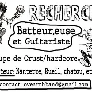 Photo 1 de l'annonce Recherche Batteur.euse et Guitariste